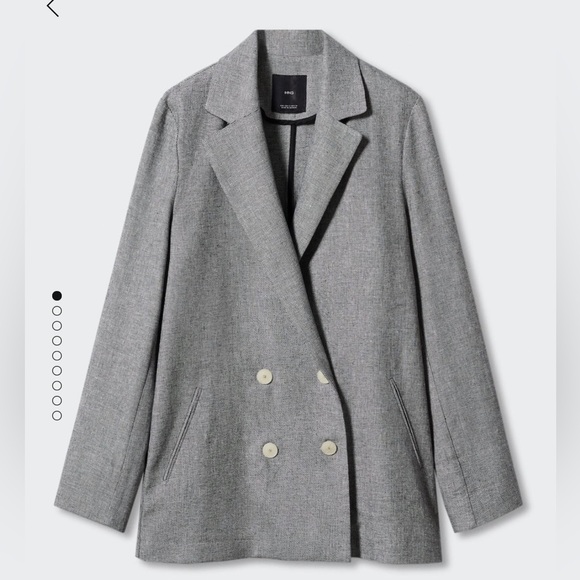 Mango Jackets & Blazers - MANGO Double Breasted linen blazer.